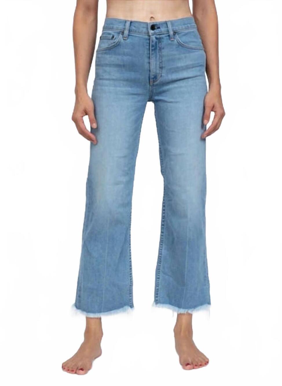 NEW ASKK NY crop wide leg jeans in keel over